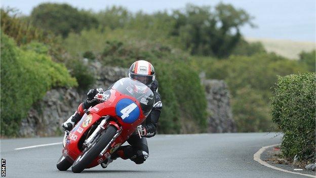 Michael Rutter racing in the Classic TT