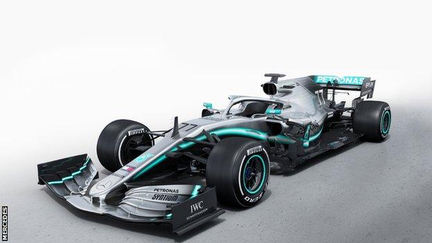 The Mercedes-AMG F1 W10 EQ Power+ car