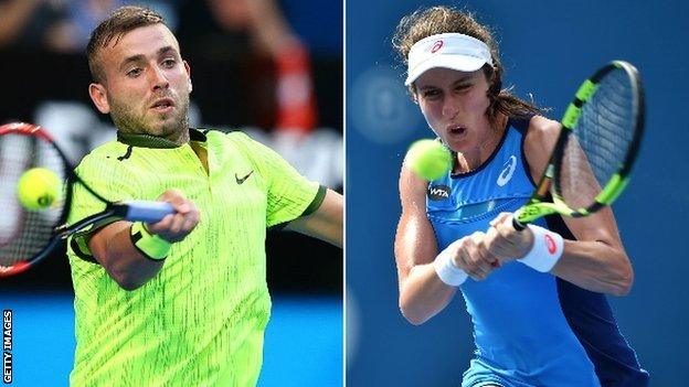 Dan Evans and Johanna Konta