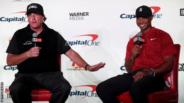 Phil Mickelson and Tiger Woods