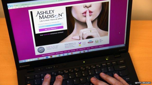 Ashley Madison website