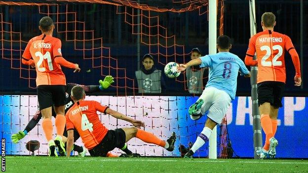 Ilkay Gundogan scores for Manchester City