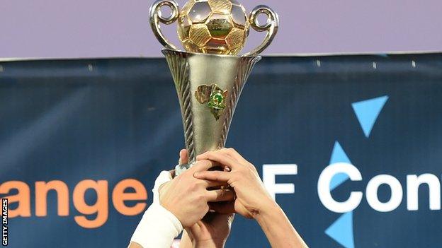 The Confederation Cup trophy