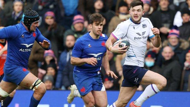 Blair Kinghorn has been preferred to Finn Russell at stand-off for Scotland's match in Ireland