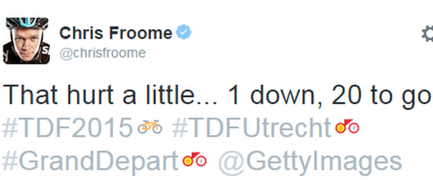 Chris Froome on Twitter