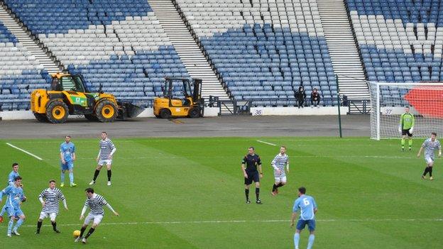 Queen's Park playing at Hampden