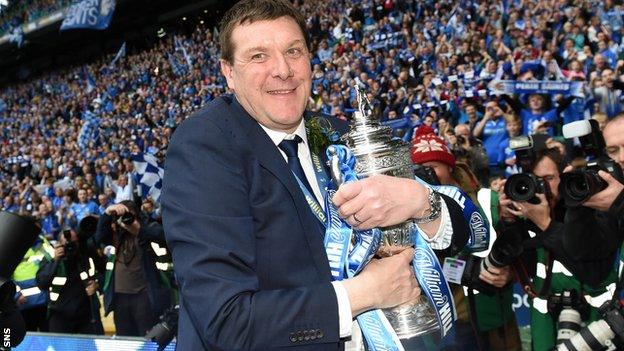 Tommy Wright guided St Johnstone to Scottish Cup glory in 2014