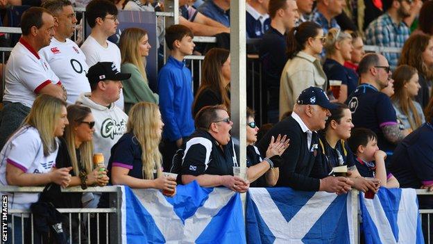 England and Scotland fans in the crowd