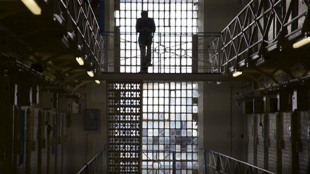 BBC News filming Wandsworth prison