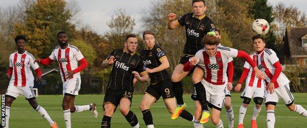 Brentford B in action against Dundalk