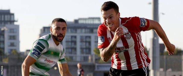 New signing Ben Fisk made his debut for Derry City against Shamrock Rovers