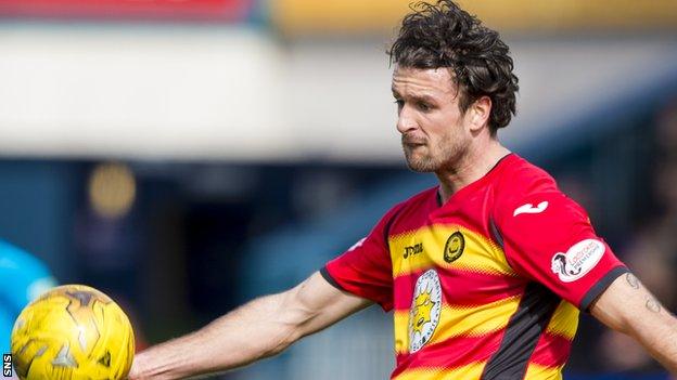 Danny Seaborne in action for Partick Thistle