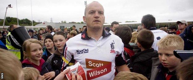 Gregor Townsend leaves the field at Netherdale