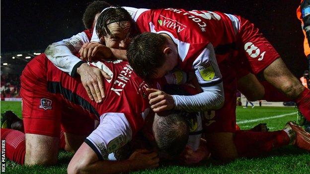 Jack Sparkes celebrates winning goal