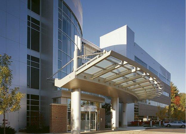 This image shows the exterior of Exeter Hospital in Exeter, New Hampshire.