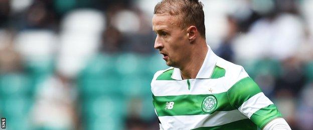 Leigh Griffiths in action for Celtic in their pre-season friendly against Wolfsburg