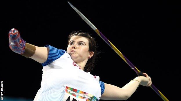 Hollie Arnold has now won four consecutive world titles in the women's F46 javelin