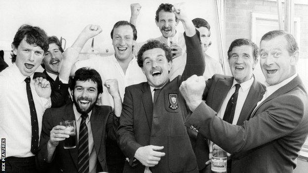 Shropshire's side that beat Geoffrey Boycott and Yorkshire at St George's, Telford in 1984