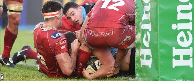 James Malcolm scores for Glasgow Warriors