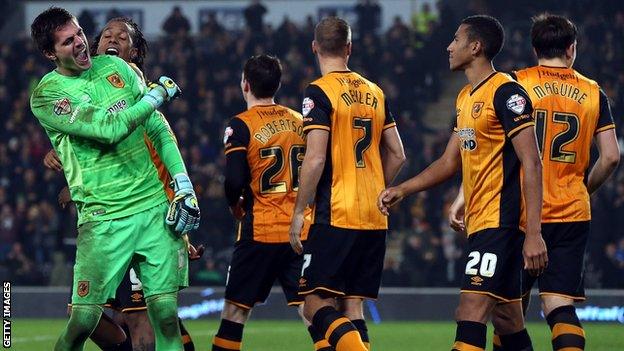 Hull players celebrate