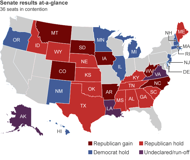 Map of results