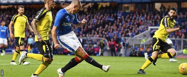 Kenny Miller scores