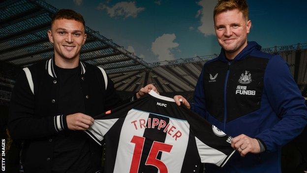 Kieran Trippier and Eddie Howe