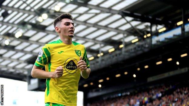 Billy Gilmour in action for Norwich