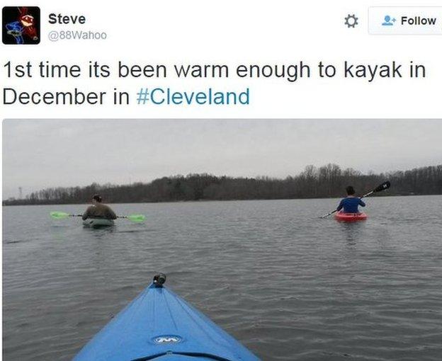 Kayaking in Cleveland, Ohio