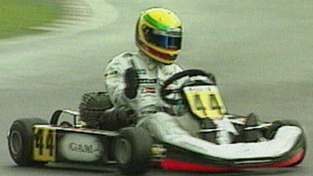 Lewis racing in go karts as a kid