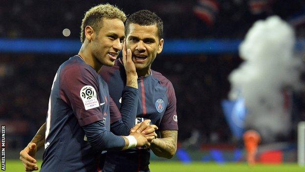 Neymar and Dani Alves