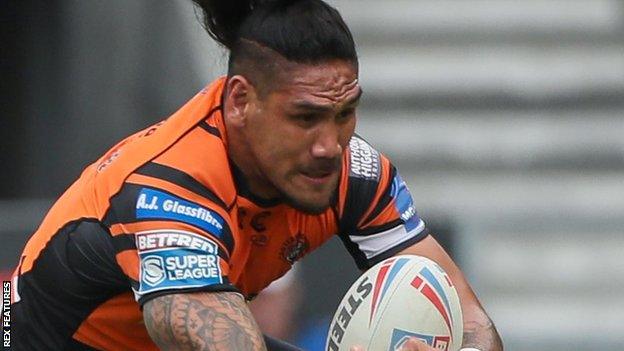 Jesse Sene-Lefao in action for Castleford Tigers