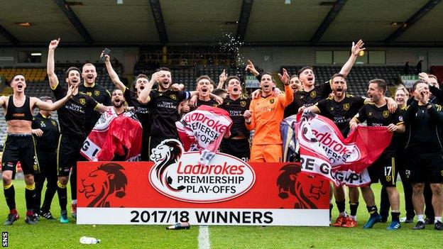 Livingston players celebrate