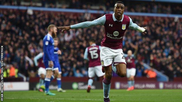 Aston Villa striker Jonathan Kodjia