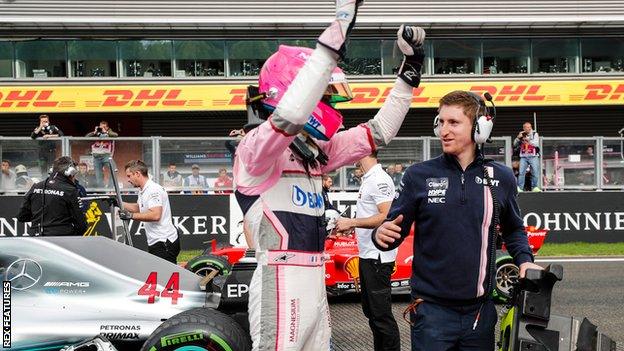 Force India's Esteban Ocon,