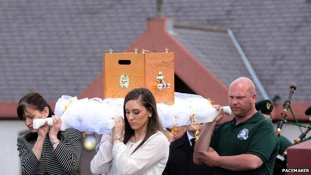 A funeral mass and burial took place at St Patrick's Church in Clonoe, near Coalisland