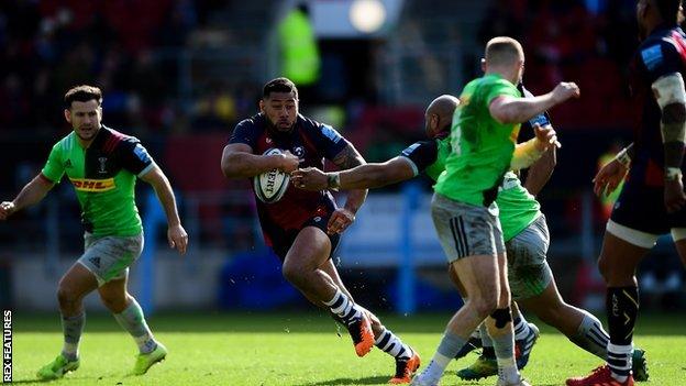 Bristol beat Harlequins in the last Premiership match completed in March