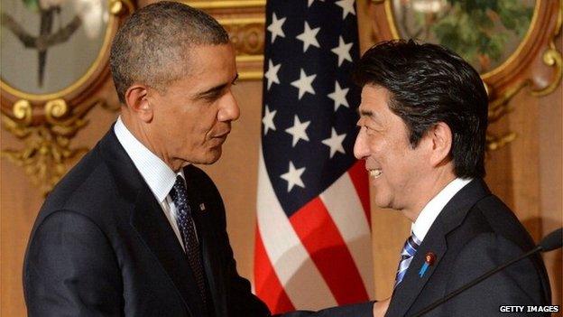 Barack Obama and Shinzo Abe