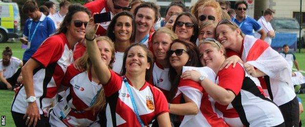 Jersey women celebrate Games gold