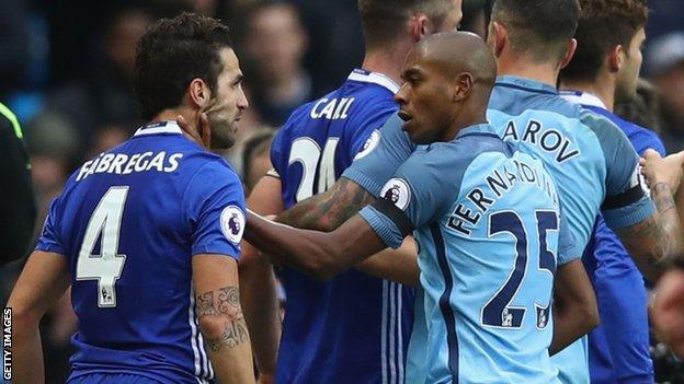 Cesc Fabregas and Fernandinho