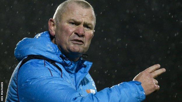 Woking manager Alan Dowson on the sidelines