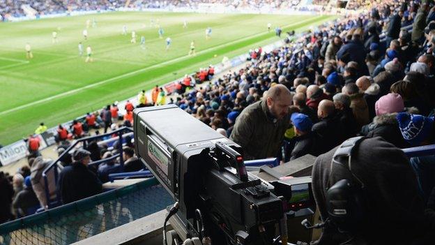 Cameras at a Premier League match