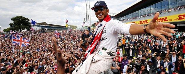 Lewis Hamilton at the British GP in 2016