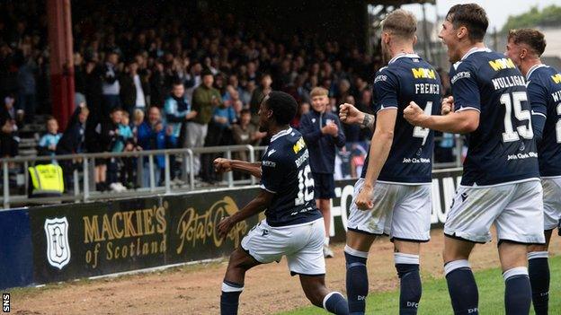 AFC Wimbledon loanee Zach Robinson scored twice in a fine win for Dundee