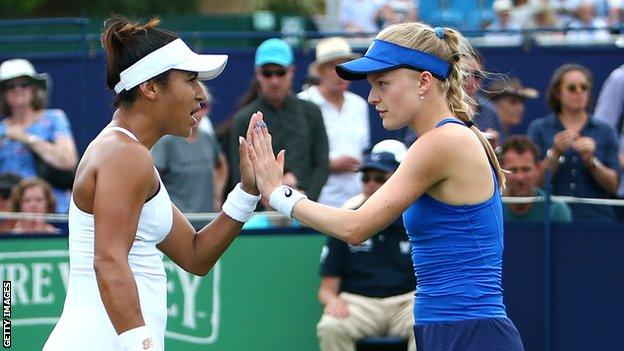Heather Watson and Harriet Dart