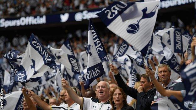 Tottenham fans at Wembley