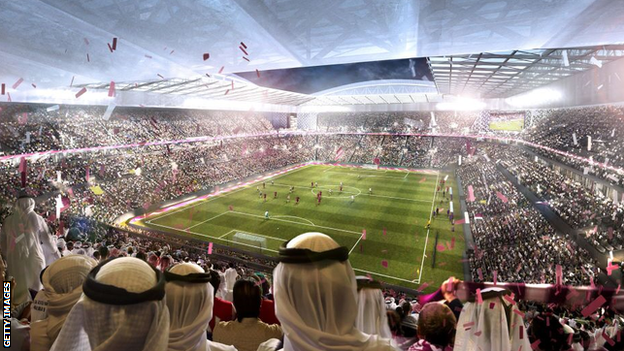 Artist's impression of Qatar World Cup in 2022