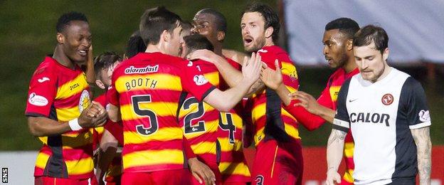 Partick Thistle celebrate