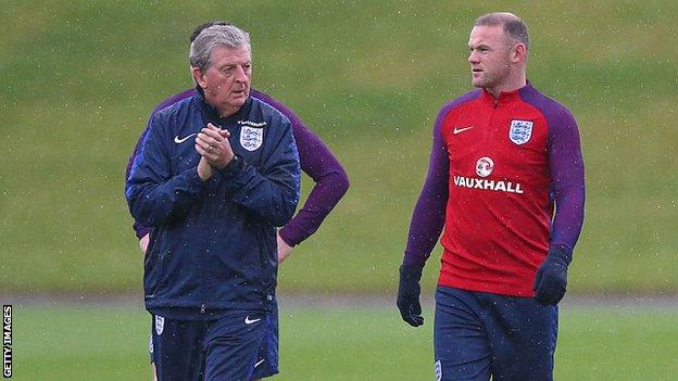 Roy Hodgson and Wayne Rooney