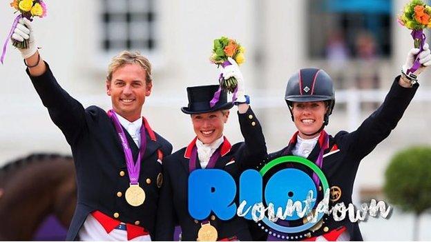 Carl Hester, Laura Bechtolsheimer and Charlotte Dujardin